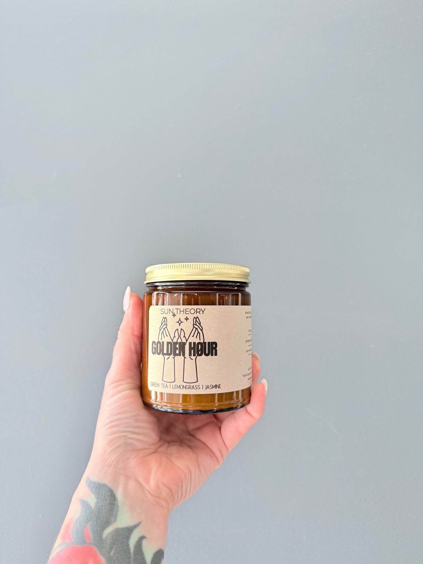 Hand poured Candle by Sun Theory